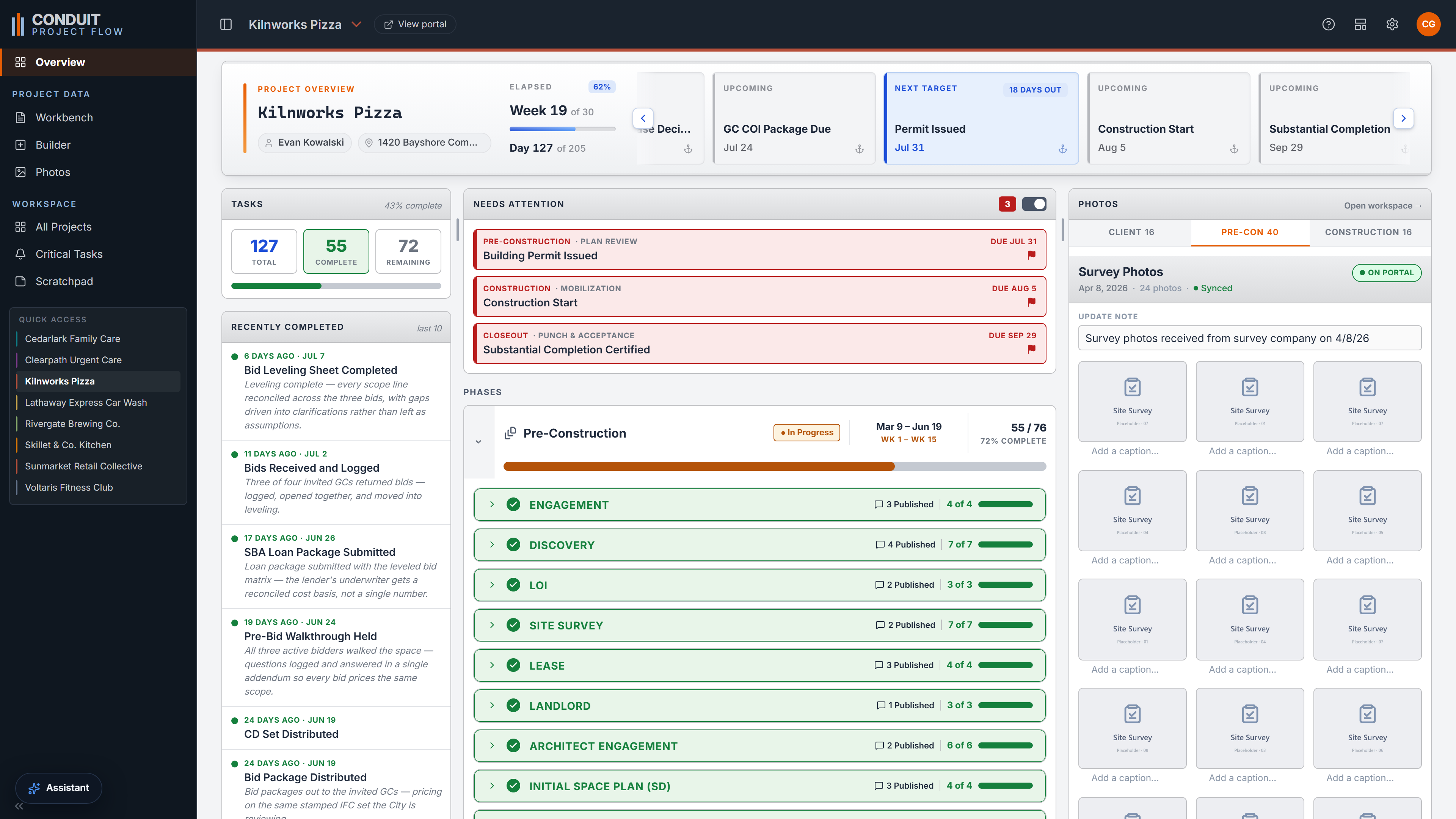 The Overview command page